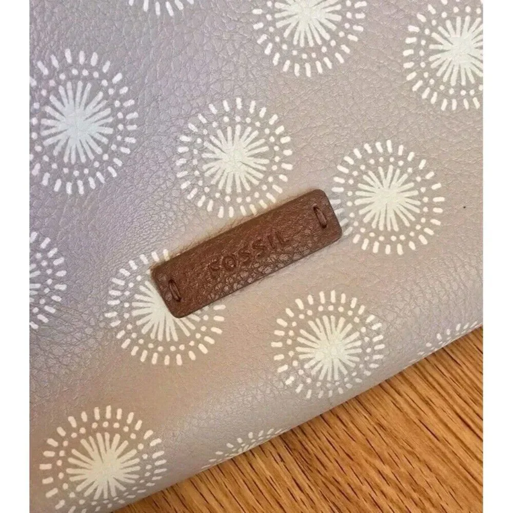Fossil Faux Leather Crossbody Floral Purse Bag